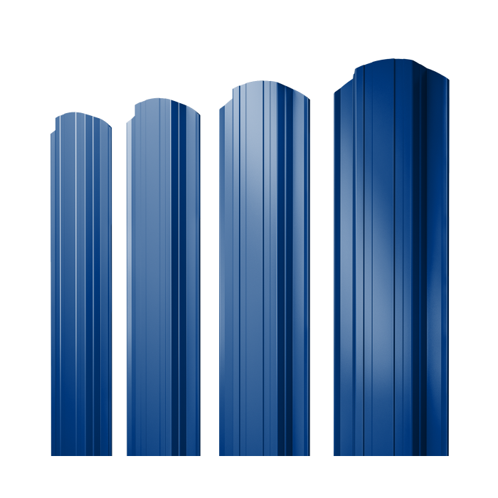 Штакетник Прямоугольный фигурный 0,45 PE RAL 5002 ультрамариново-синий
