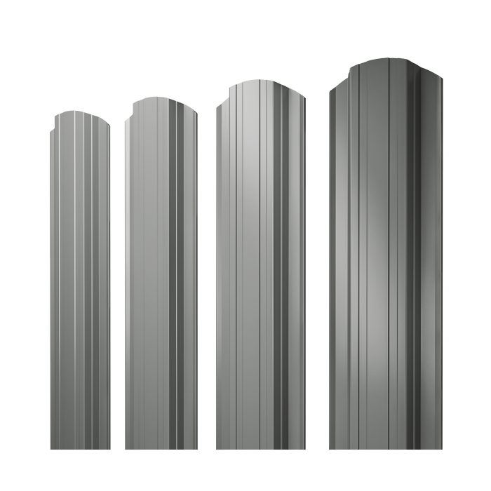 Штакетник Прямоугольный фигурный 0,45 PE RAL 7005 мышино-серый