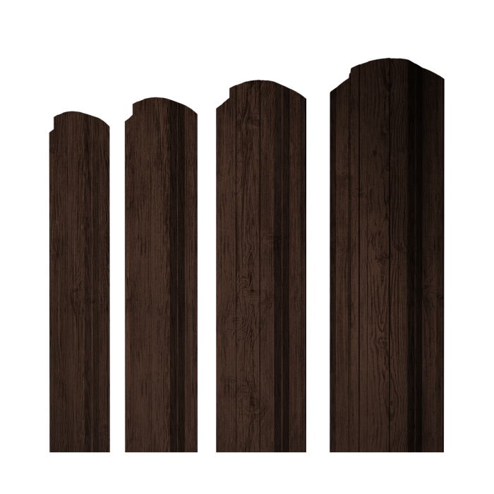 Штакетник Прямоугольный фигурный 0,45 Print-Double Premium Antique Wood