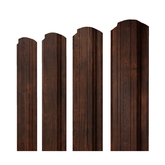 Штакетник Прямоугольный фигурный 0,45 Print-Double Premium Cherry Wood Dark F