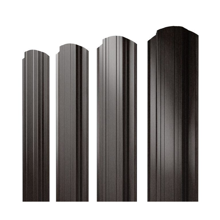 Штакетник Прямоугольный фигурный 0,45 Print Elite Coffee Wood TwinColor