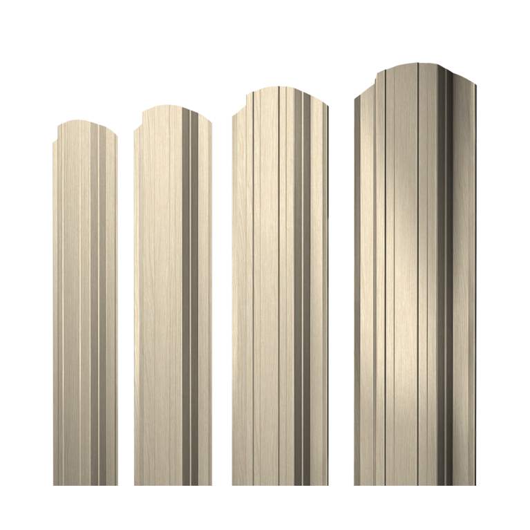 Штакетник Прямоугольный фигурный 0,45 Print Elite Milky Wood TwinColor