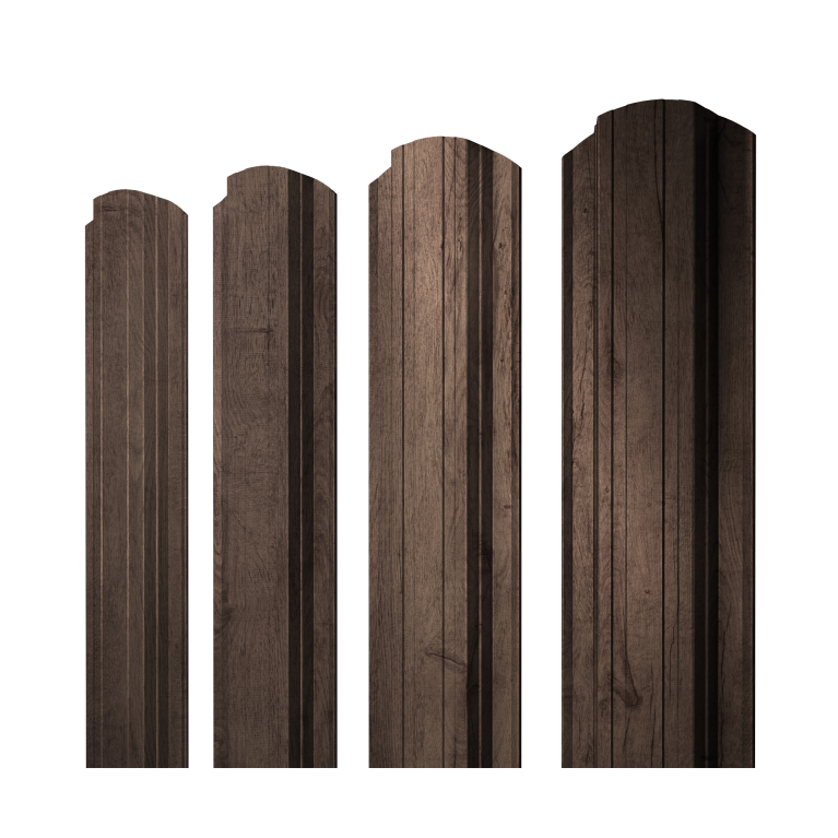 Штакетник Прямоугольный фигурный 0,45 Print Premium Almond Wood Fresh