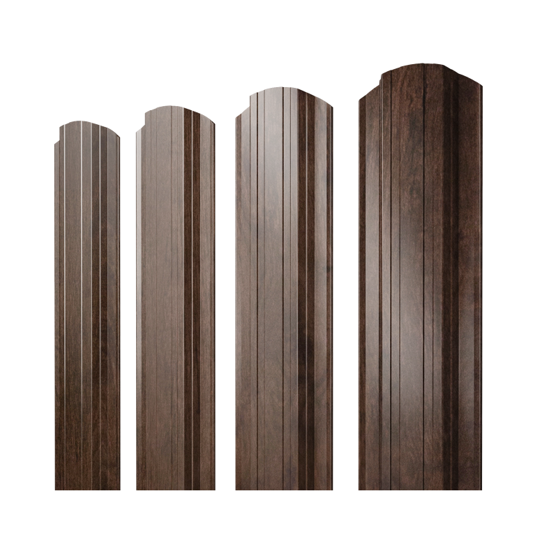 Штакетник Прямоугольный фигурный 0,45 Print Premium Antique Wood TwinColor