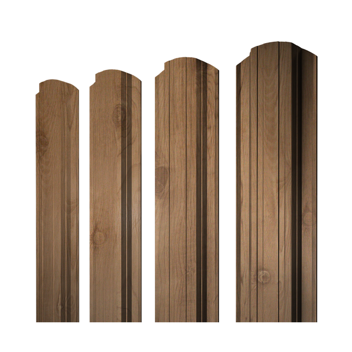 Штакетник Прямоугольный фигурный 0,45 Print Premium Pine Wood Fresh