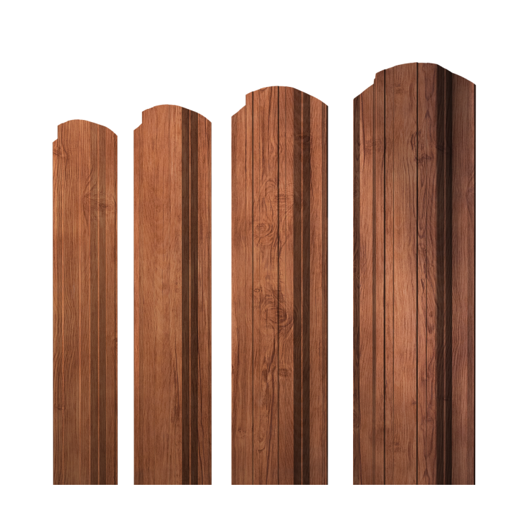 Штакетник Прямоугольный фигурный 0,45 Print Premium Rowan Wood Intense FTC