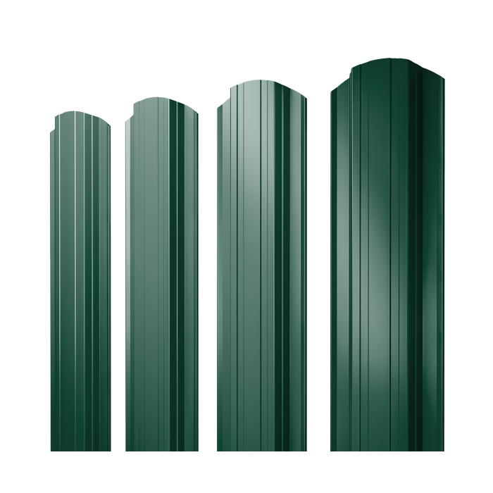 Штакетник Прямоугольный фигурный 0,5 Satin Matt TX RAL 6005 зеленый мох