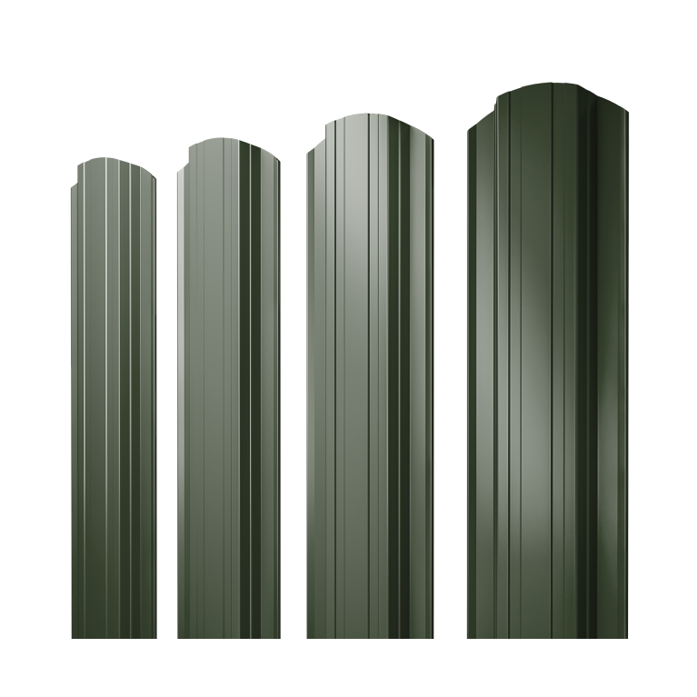 Штакетник Прямоугольный фигурный 0,5 Satin Matt TX RAL 6020 хромовая зелень