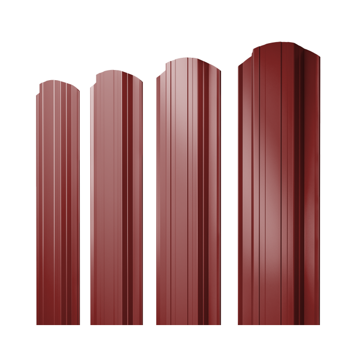 Штакетник Прямоугольный фигурный 0,5 Satin RAL 3011 коричнево-красный
