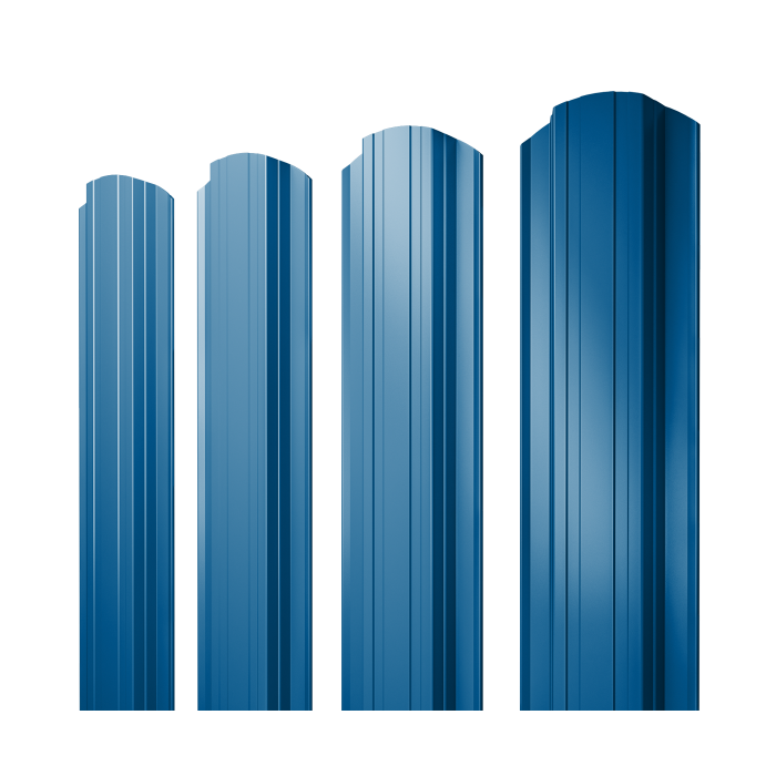 Штакетник Прямоугольный фигурный 0,5 Satin RAL 5005 сигнальный синий