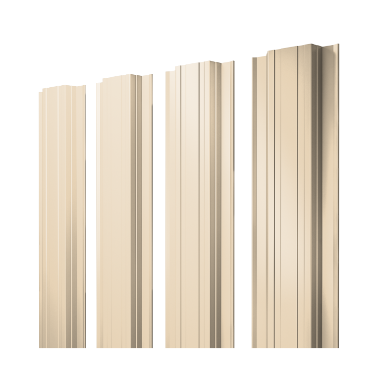 Штакетник Прямоугольный с прямым резом 0,45 Drap TX RAL 1015 светлая слоновая кость