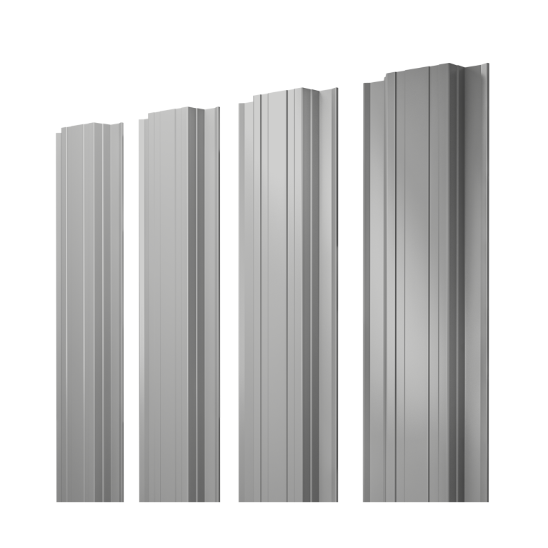 Штакетник Прямоугольный с прямым резом 0,45 Drap TX RAL 7047 телегрей 4
