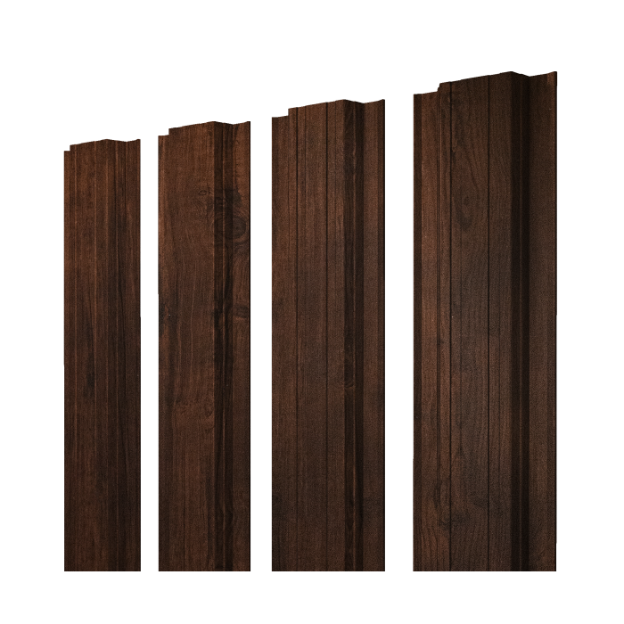 Штакетник Прямоугольный с прямым резом 0,45 Print-Double Premium Cherry Wood Dark F