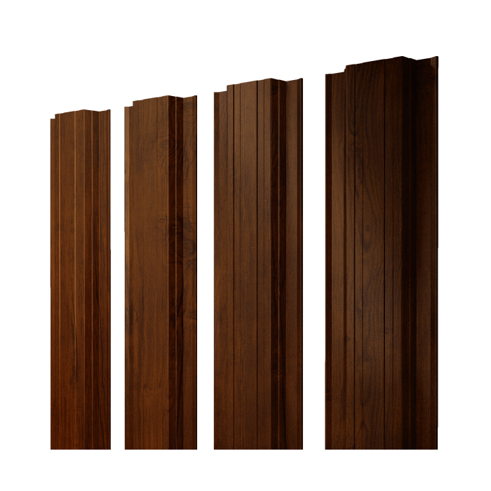 Штакетник Прямоугольный с прямым резом 0,45 Print-Double Premium Golden Wood Intense F