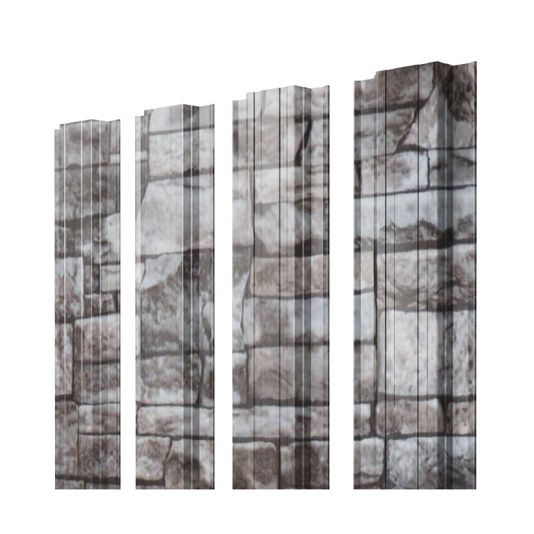 Штакетник Прямоугольный с прямым резом 0,45 Print Elite Fine Stone TwinColor