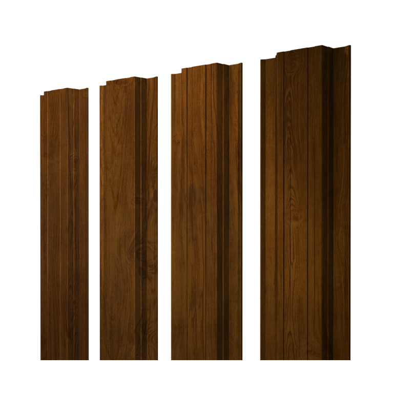 Штакетник Прямоугольный с прямым резом 0,45 Print Elite Golden Wood TwinColor