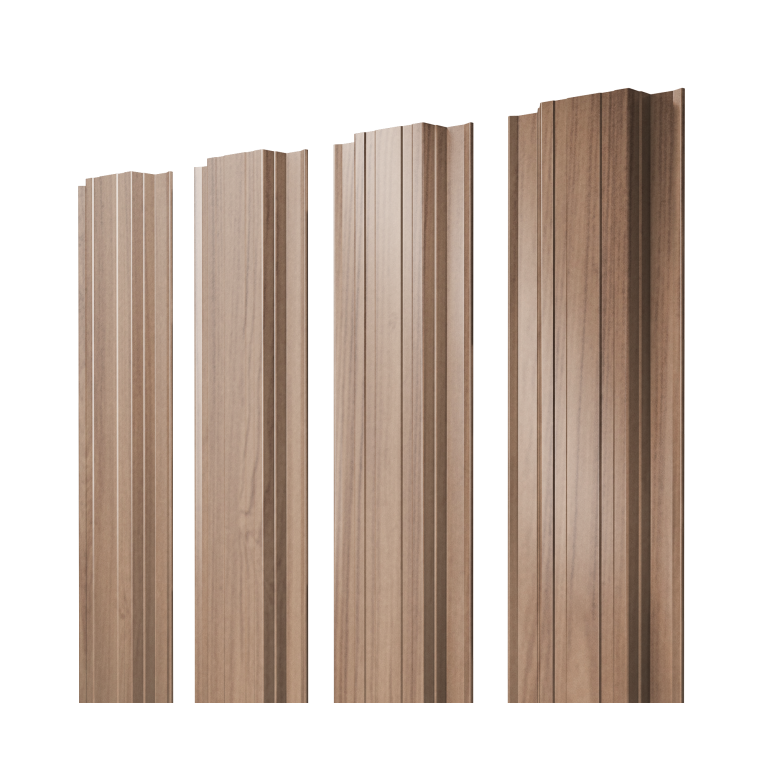 Штакетник Прямоугольный с прямым резом 0,45 Print Elite Honey Wood TwinColor