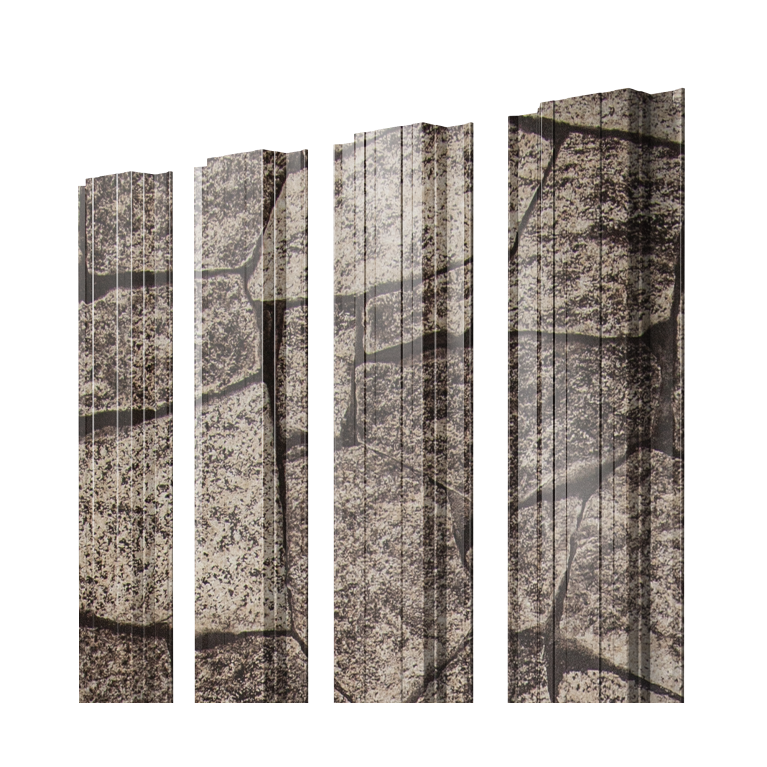 Штакетник Прямоугольный с прямым резом 0,45 Print Elite King Stone TwinColor