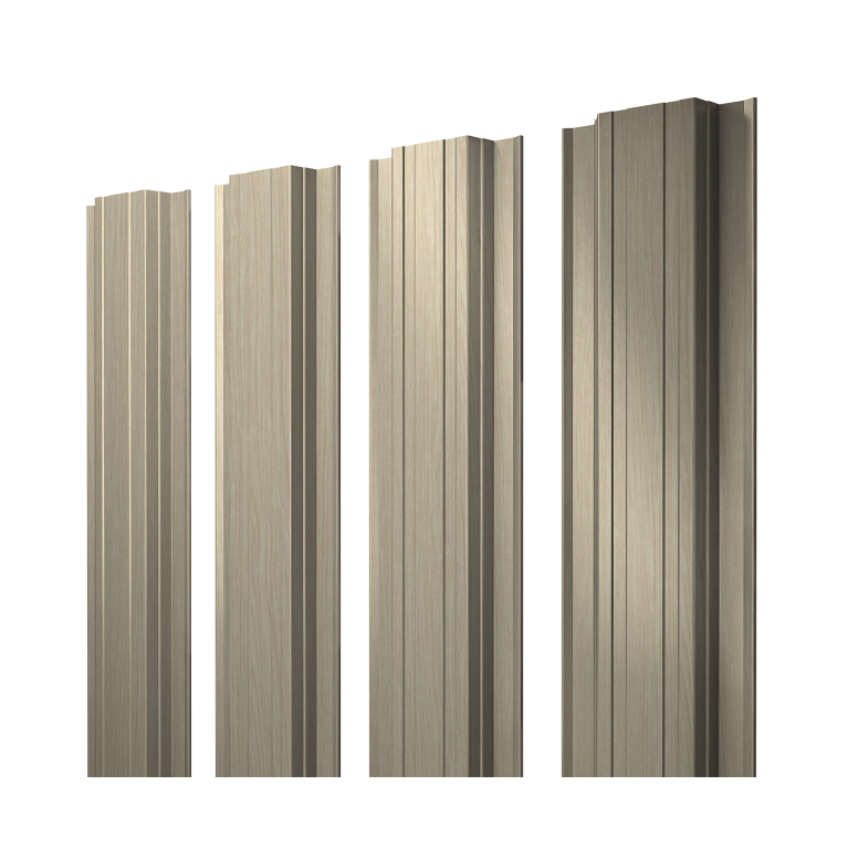 Штакетник Прямоугольный с прямым резом 0,45 Print Elite Milky Wood TwinColor