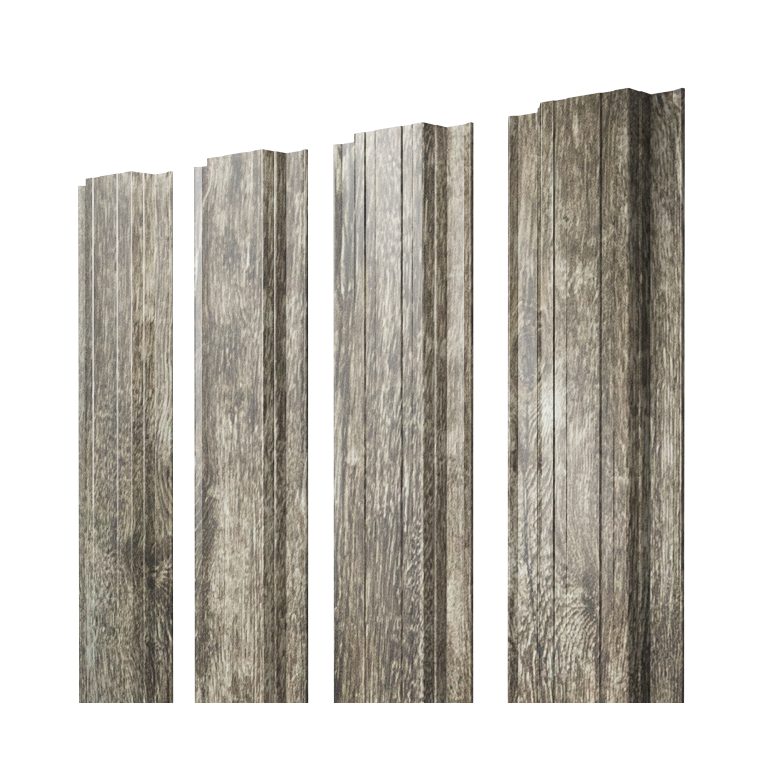 Штакетник Прямоугольный с прямым резом 0,45 Print Elite Nordic Wood TwinColor