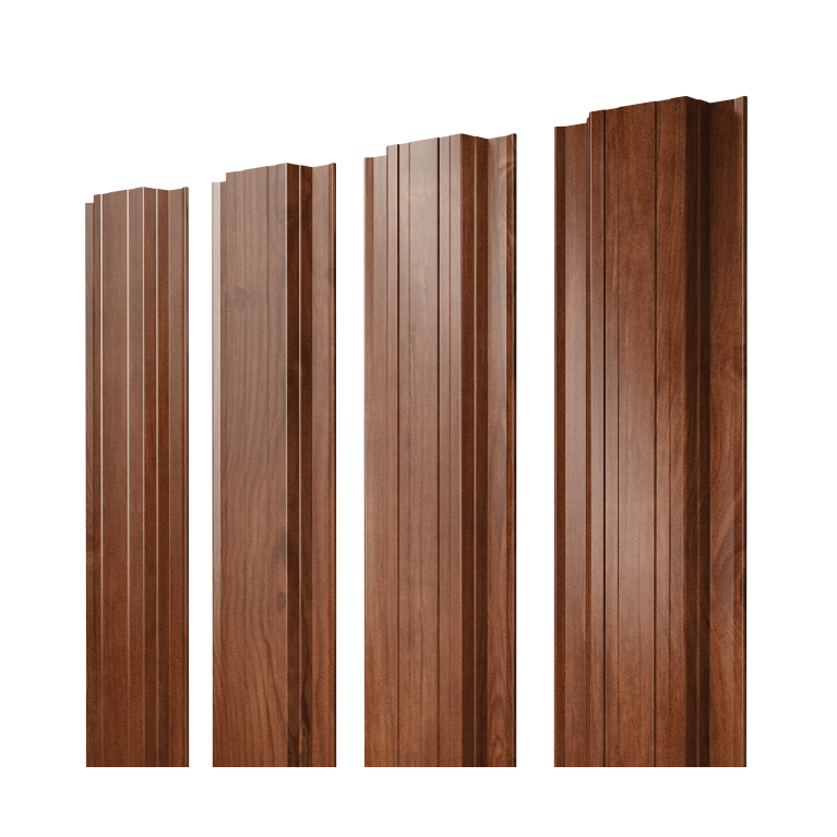 Штакетник Прямоугольный с прямым резом 0,45 Print Elite Rowan TwinColor