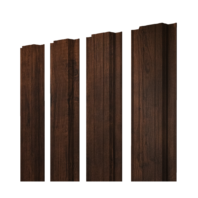 Штакетник Прямоугольный с прямым резом 0,45 Print Premium Cherry Wood Dark FTC