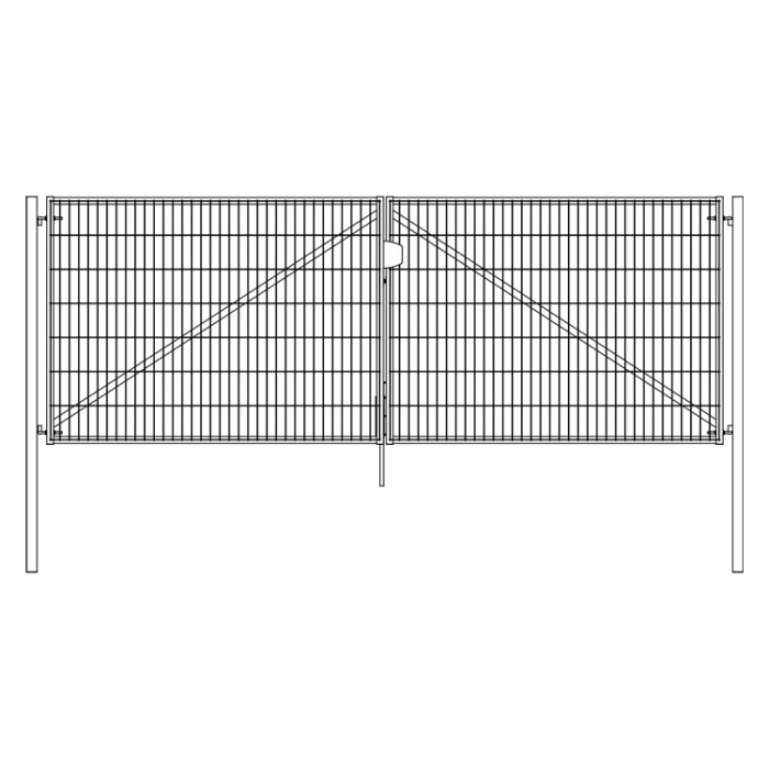 Ворота Light NoLock 1,53х4,0 RAL 6005