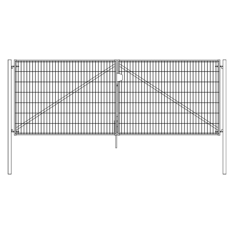 Ворота Light NoLock 1,53х4,0 RAL 6005