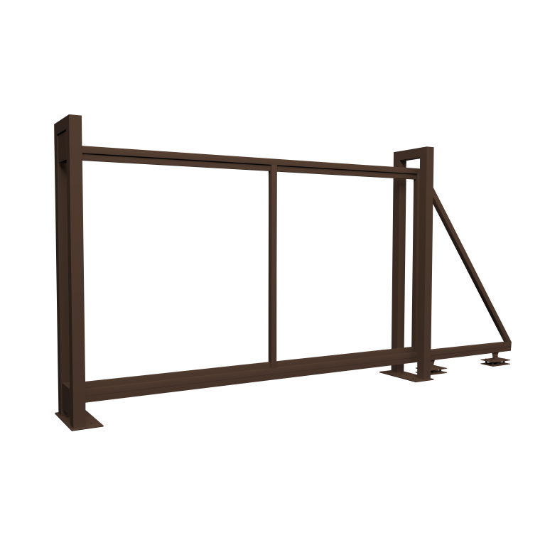 Ворота откатные Colority Zinc 2,03x3,5 RAL 8017