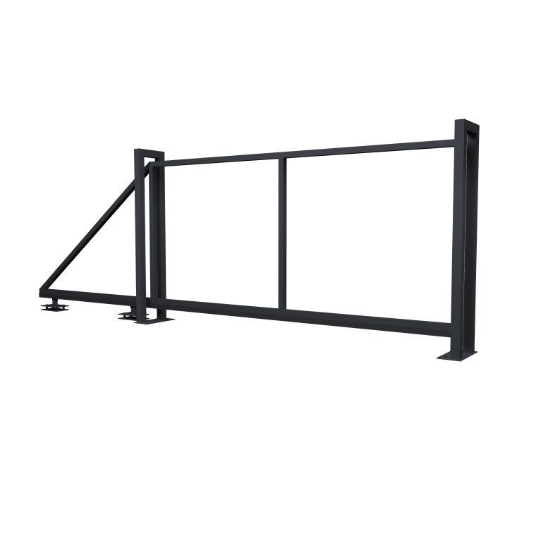 Ворота откатные Жалюзи 2,0х4,5 RAL 7024 без заполнения