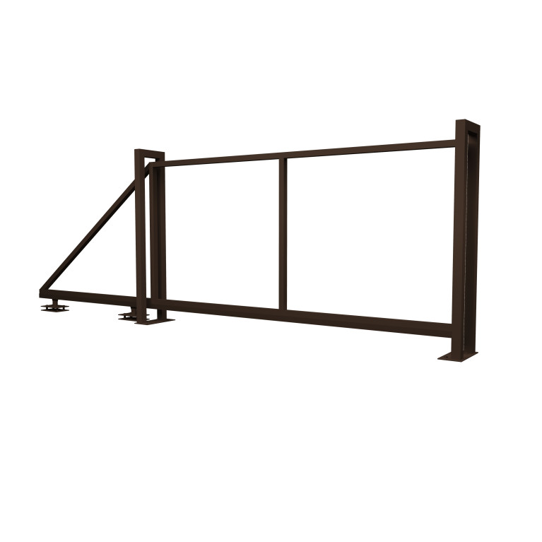 Ворота откатные Жалюзи 2,0х4,5 RAL 8017 без заполнения