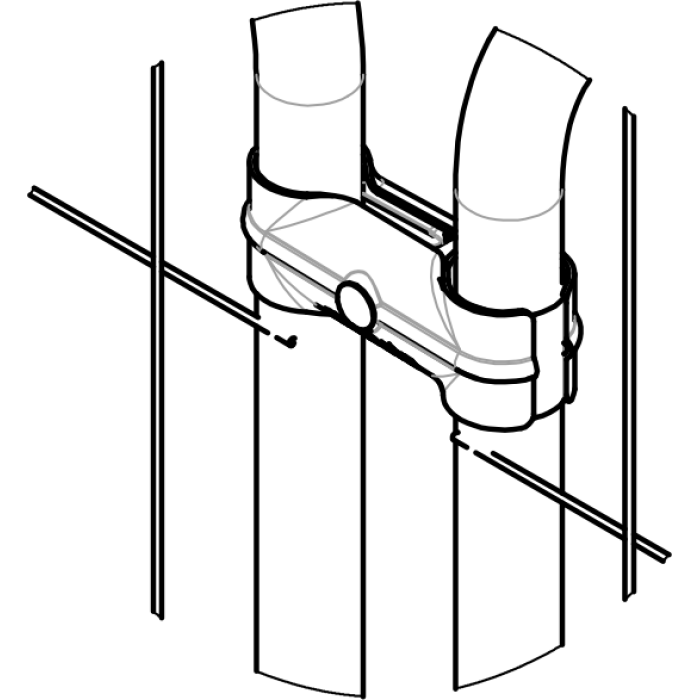 Комплект для ворот временного ограждения Round (1 створка)