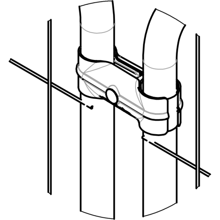 Комплект для ворот временного ограждения Round (1 створка)