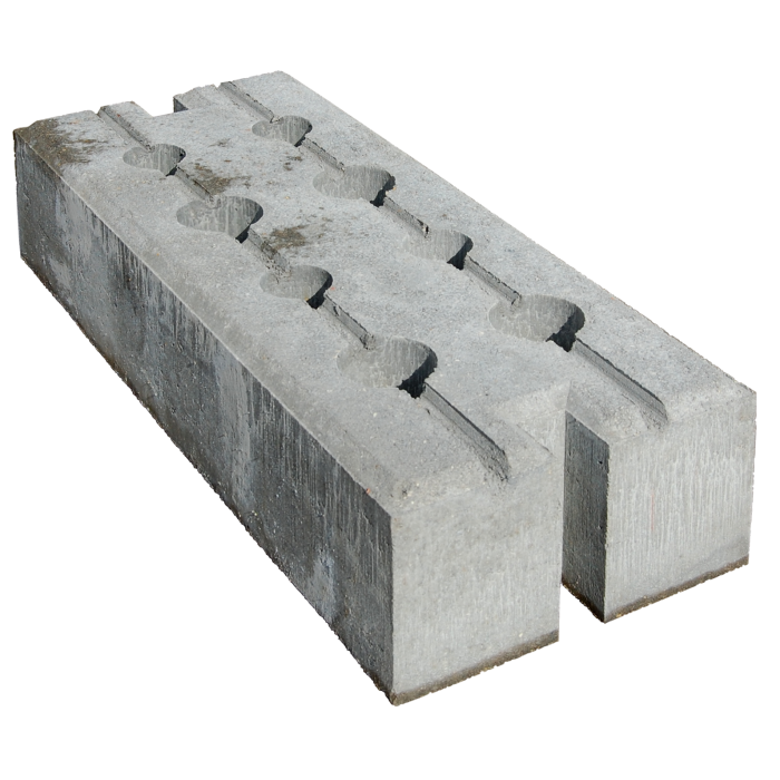 Основание бетонное с отверстиями для труб 38 мм и 51 мм