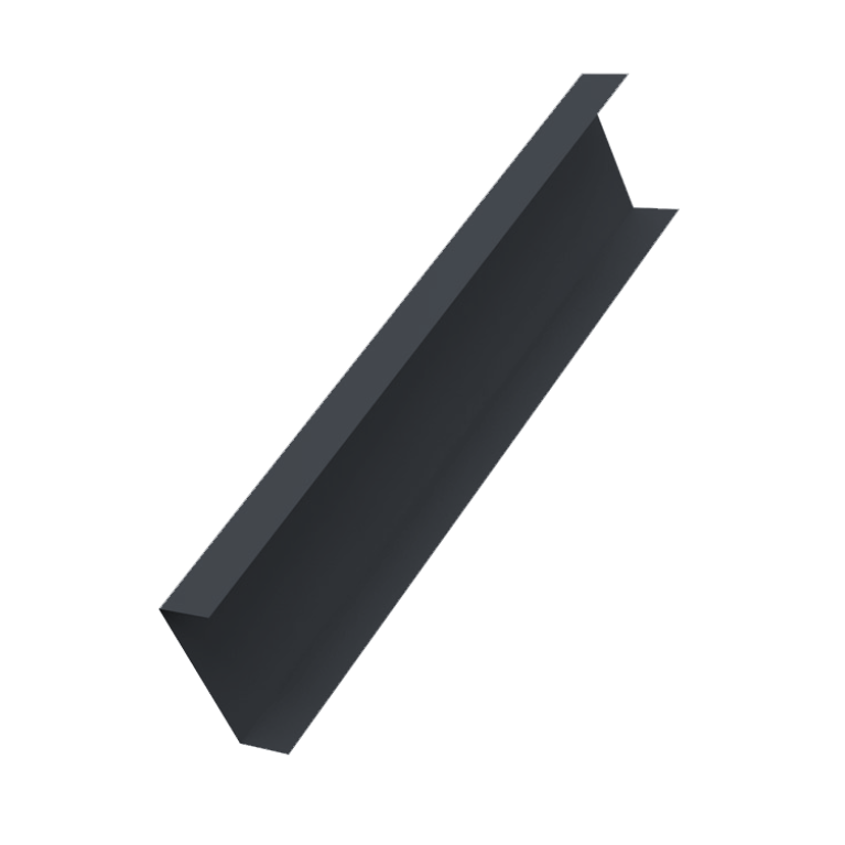 Декоративная накладка на столб универсальная 62х55 для забора жалюзи 0,45 Drap-double TX RAL 7024 мокрый асфальт (1,8м)