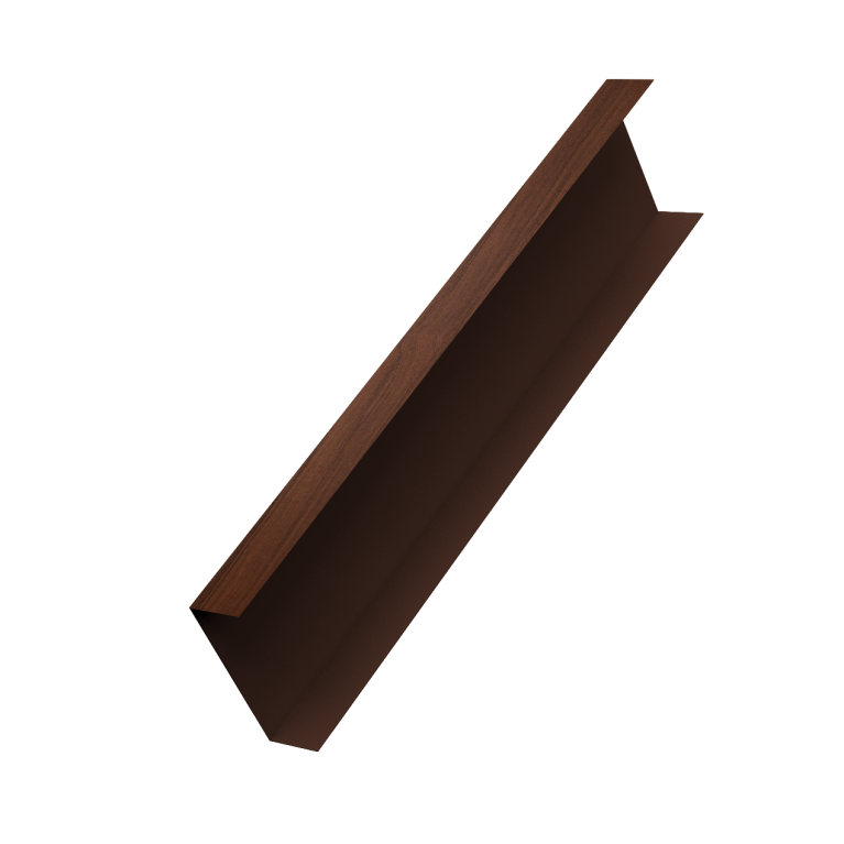 Декоративная накладка на столб универсальная 62х55 для забора жалюзи 0,45 Print Elite Choco Wood TwinColor (1,8м)