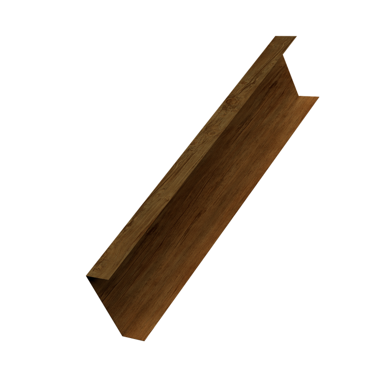 Декоративная накладка на столб универсальная 80х80 для забора жалюзи 0,45 Print-Double Elite Golden Wood (1,8м)