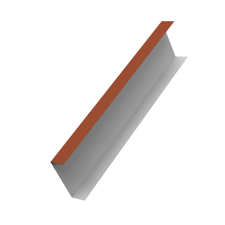 Декоративная накладка на столб универсальная 60х60 для забора жалюзи 0,45 Drap TX RAL 8004 терракота (3м)