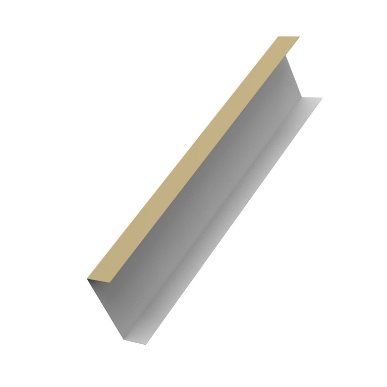 Декоративная накладка на столб универсальная 60х60 для забора жалюзи 0,45 PE RAL 1014 слоновая кость (1,8м)