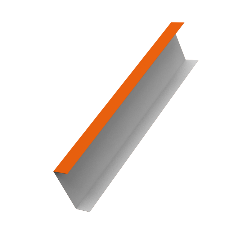 Декоративная накладка на столб универсальная 60х60 для забора жалюзи 0,45 PE RAL 2004 оранжевый (3м)