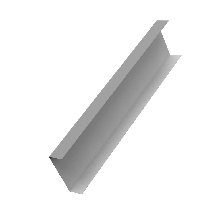 Декоративная накладка на столб универсальная 60х60 для забора жалюзи 0,45 PE RAL 9006 бело-алюминиевый (2м)