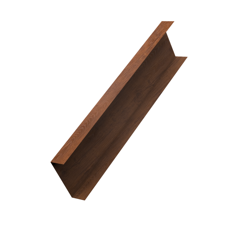 Декоративная накладка на столб универсальная 60х60 для забора жалюзи 0,45 Print-double Elite Golden Wood (1,8м)