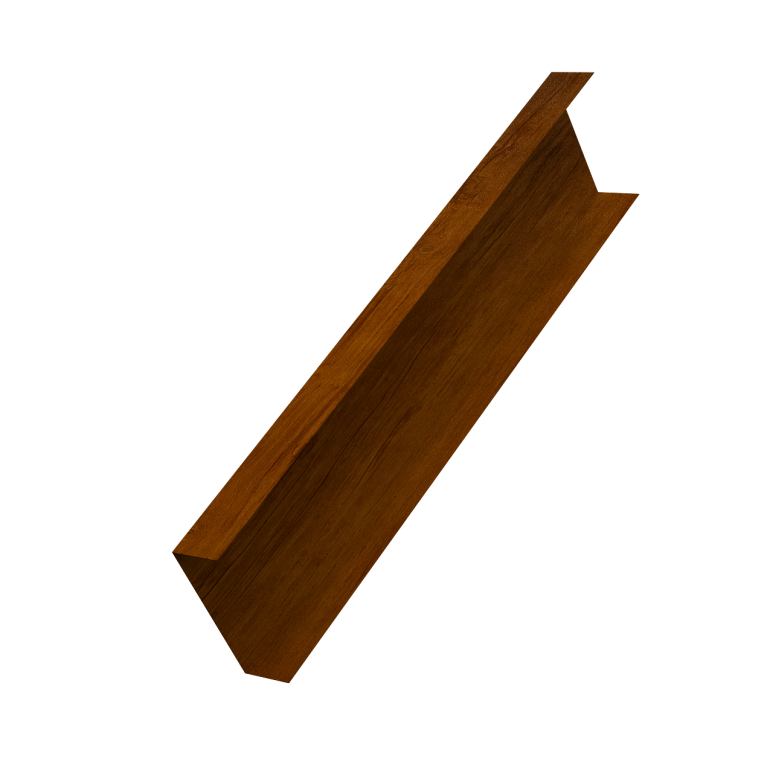 Декоративная накладка на столб универсальная 60х60 для забора жалюзи 0,45 Print-double Premium Golden Wood Intense F (3м)