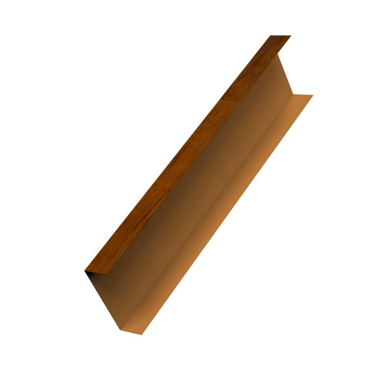 Декоративная накладка на столб универсальная 60х60 для забора жалюзи 0,45 Print Premium Golden Wood Intense FTC (3м)