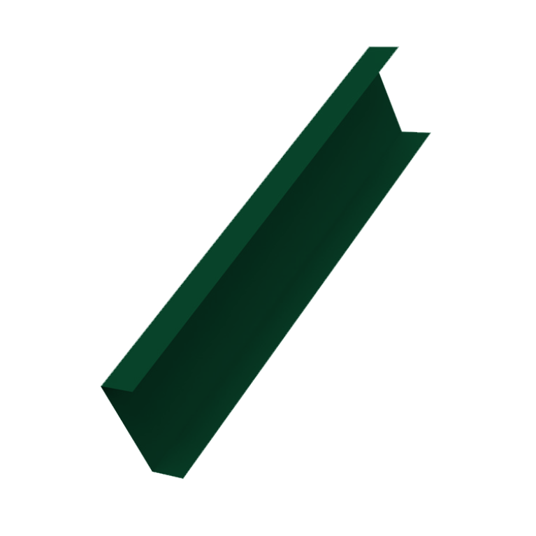 Декоративная накладка на столб универсальная 62х55 для забора жалюзи 0,45 PE-Double RAL 6005 зеленый мох (2м)