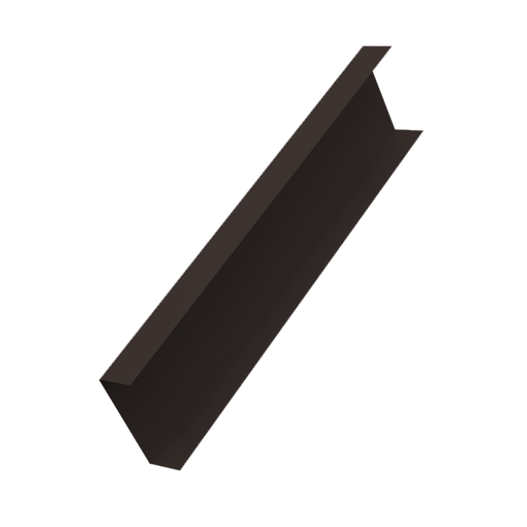 Декоративная накладка на столб универсальная 62х55 для забора жалюзи 0,45 PE-Double RR 32 темно-коричневый (2,5м)