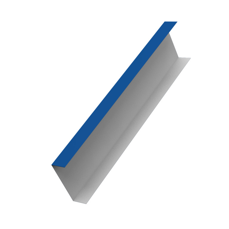Декоративная накладка на столб универсальная 62х55 для забора жалюзи 0,45 PE RAL 5005 сигнальный синий (3м)