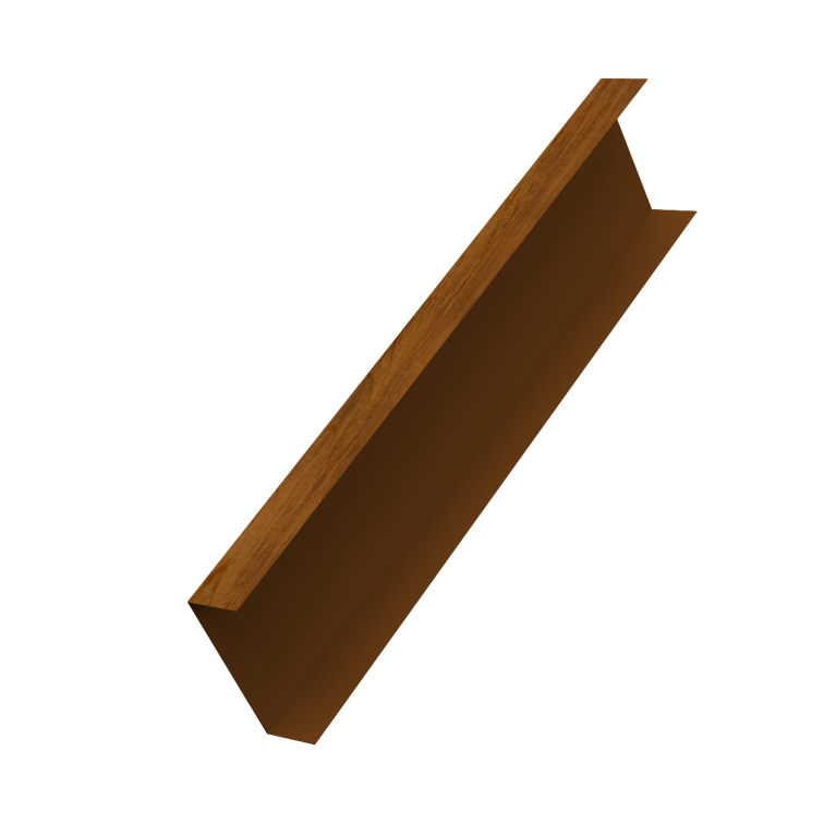 Декоративная накладка на столб универсальная 62х55 для забора жалюзи 0,45 Print Elite Golden Wood TwinColor (1,8м)