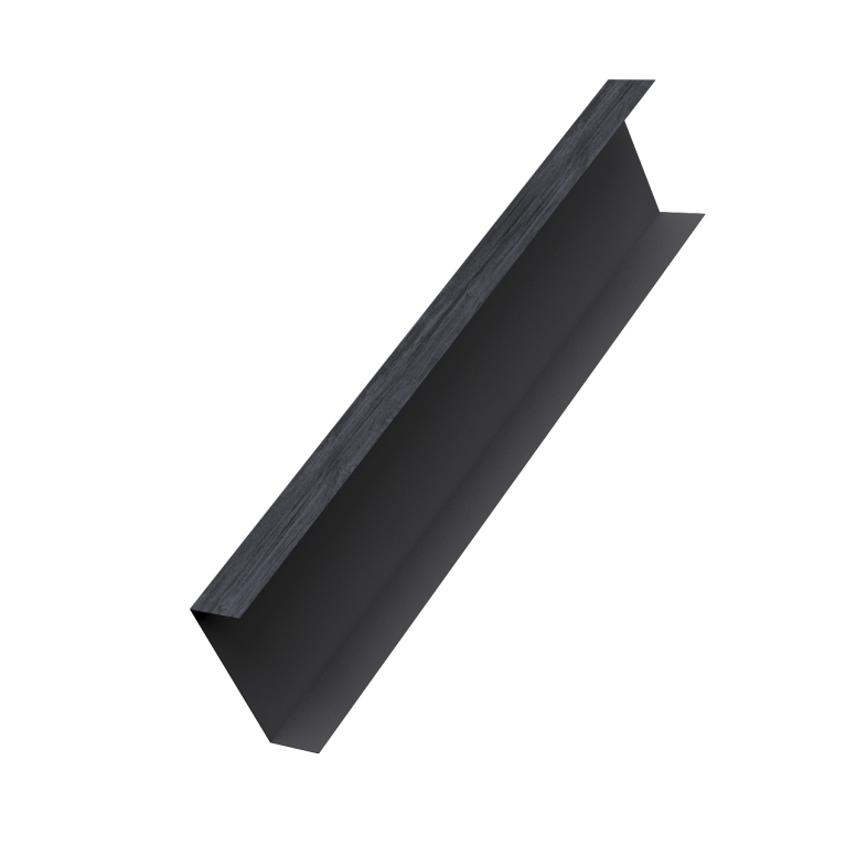 Декоративная накладка на столб универсальная 62х55 для забора жалюзи 0,45 Print Premium Grey Wood TwinColor (2м)