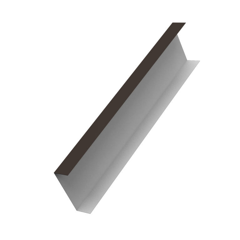 Декоративная накладка на столб универсальная 62х55 для забора жалюзи 0,5 Satin RR 32 темно-коричневый (3м)